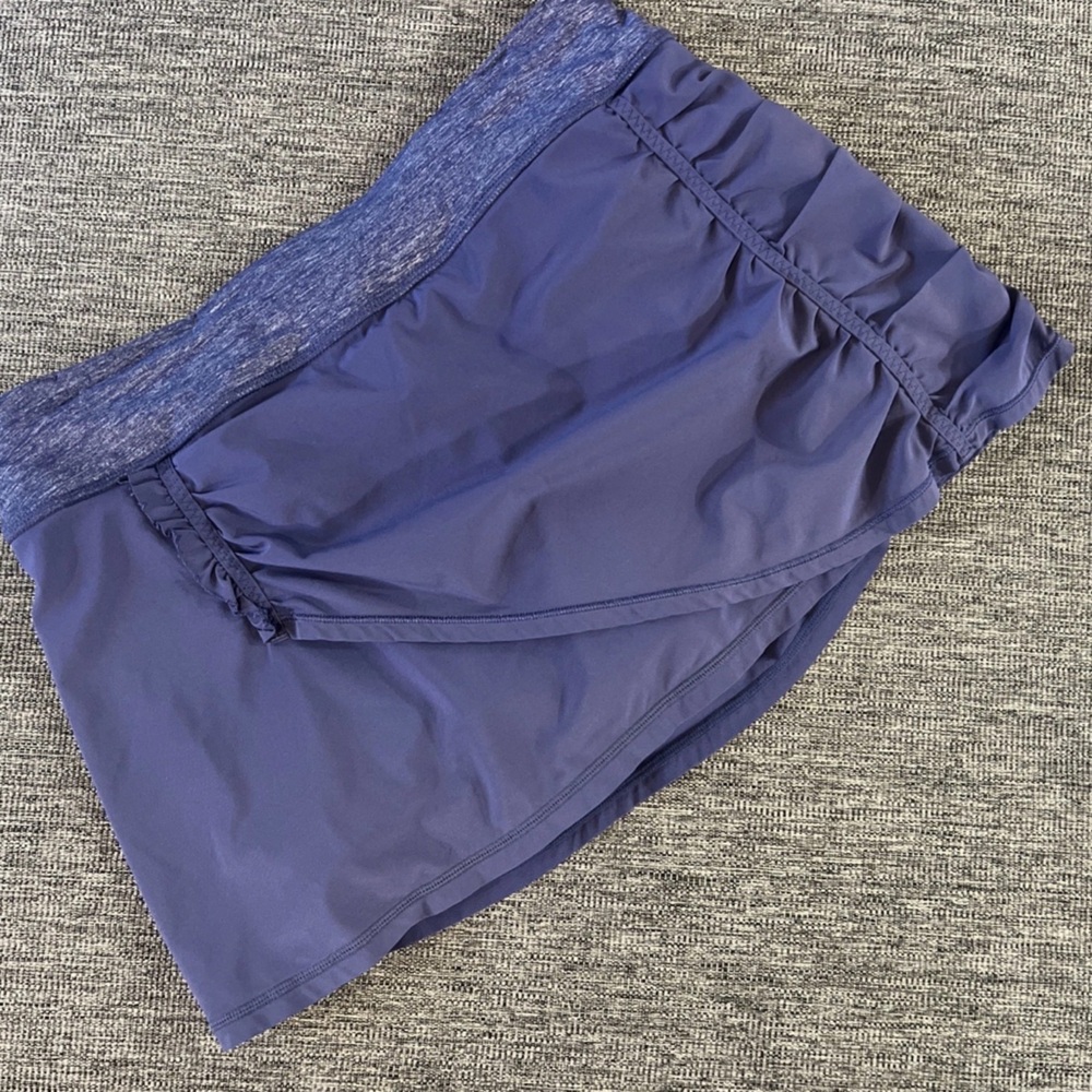 Women’s Lululemon Purple Skirt Skort Tennis Running Sz 6 Ruffles